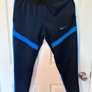 Nike ladies Navy Dry Fit joggers with Bright Blue Accents